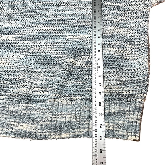 MADEWELL Cotton Blend Southbrook Open Stitch Pullover V-Neck Sweater Space Dye - Picture 8 of 10